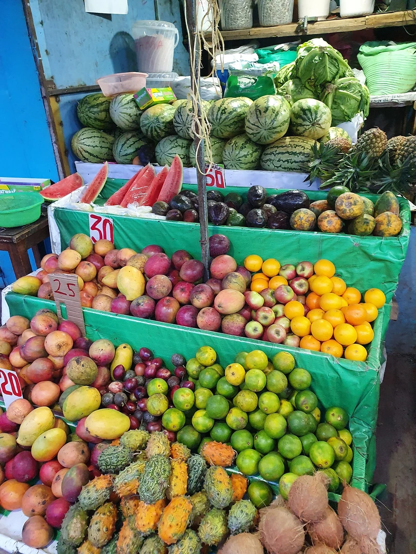 Fruit and vegetable stall in Kenya